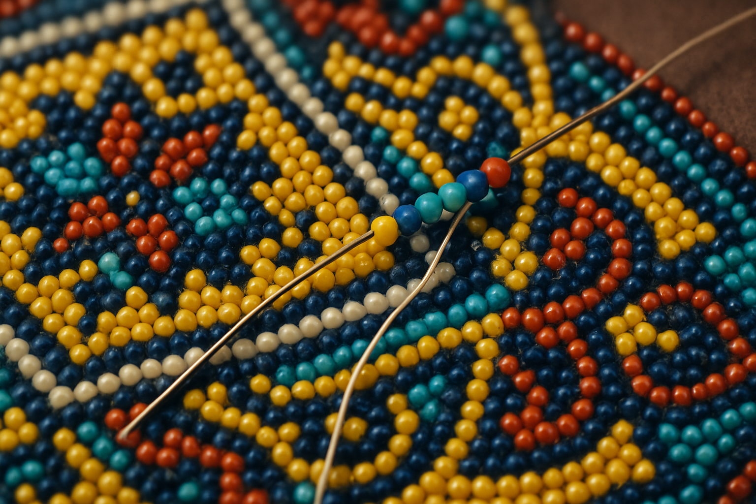 Boncuk işleme detayı